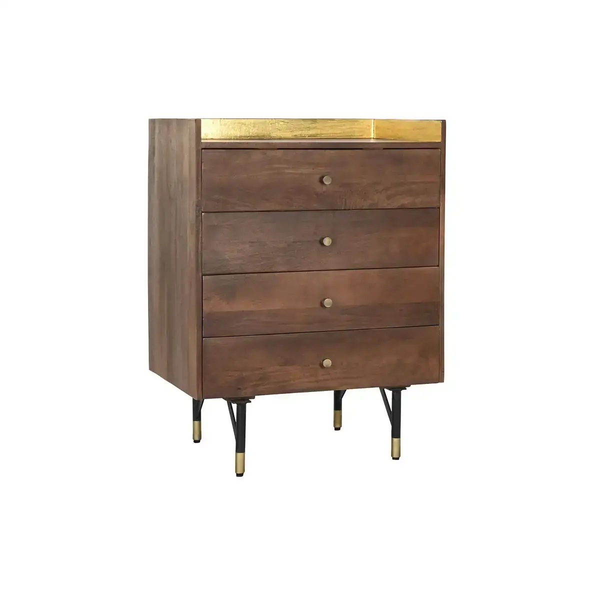 Commode dkd home decor noir dore metal brun fonce bois de manguier moderne 70 x 45 x 92 cm _8197. Entrez dans l'Univers de DIAYTAR SENEGAL - Où le Shopping Devient une Découverte. Explorez nos rayons et dénichez des trésors qui illuminent votre quotidien.