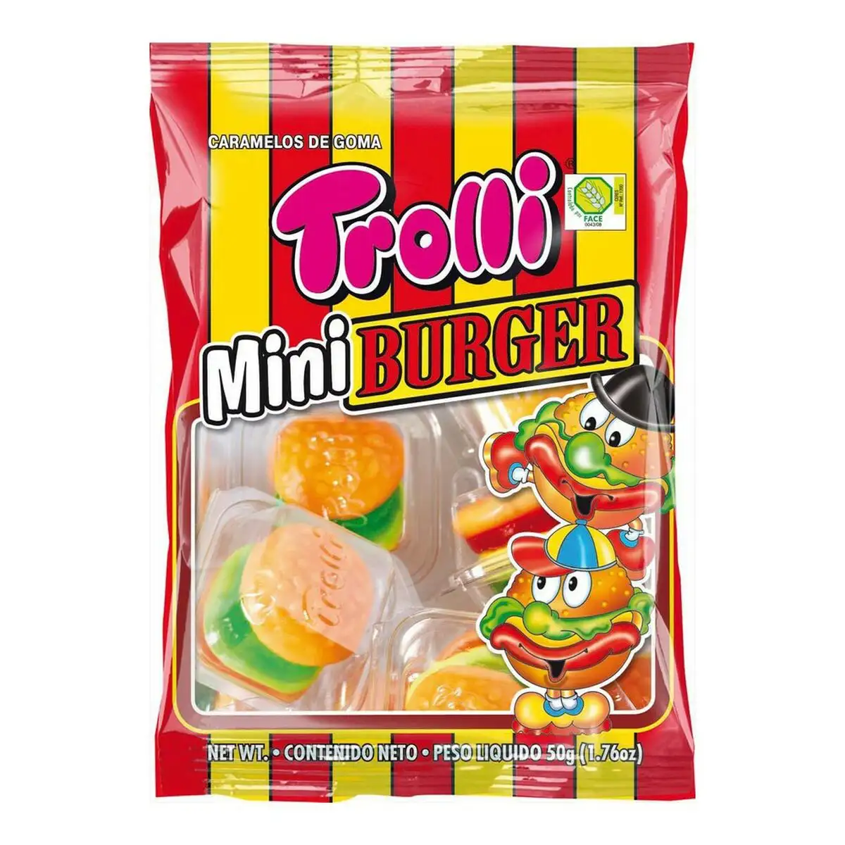 Confiseries trolli mini burger 50 g _5539. DIAYTAR SENEGAL - Où Chaque Détail Fait la Différence. Parcourez notre sélection soignée et choisissez des articles qui rehaussent votre quotidien, du fonctionnel à l'esthétique.