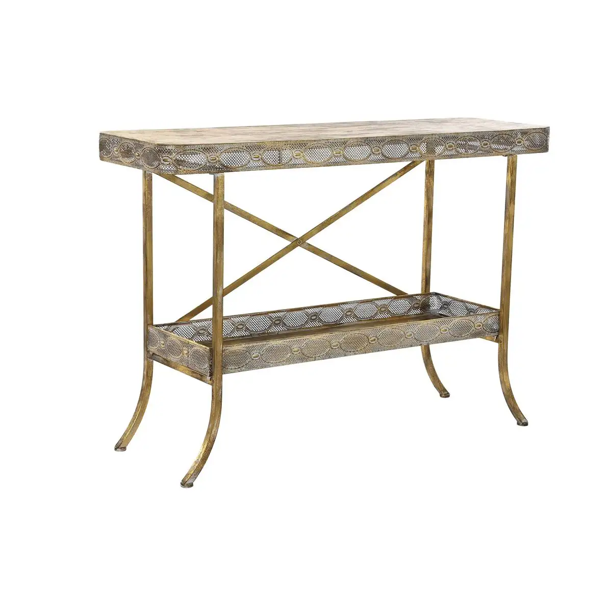 Console dkd home decor 124 x 38 x 85 cm dore metal_8531. Entrez dans l'Univers de DIAYTAR SENEGAL - Où l'Élégance Rencontre la Tradition. Explorez notre gamme variée et trouvez des articles qui ajoutent une touche de sophistication à votre vie.