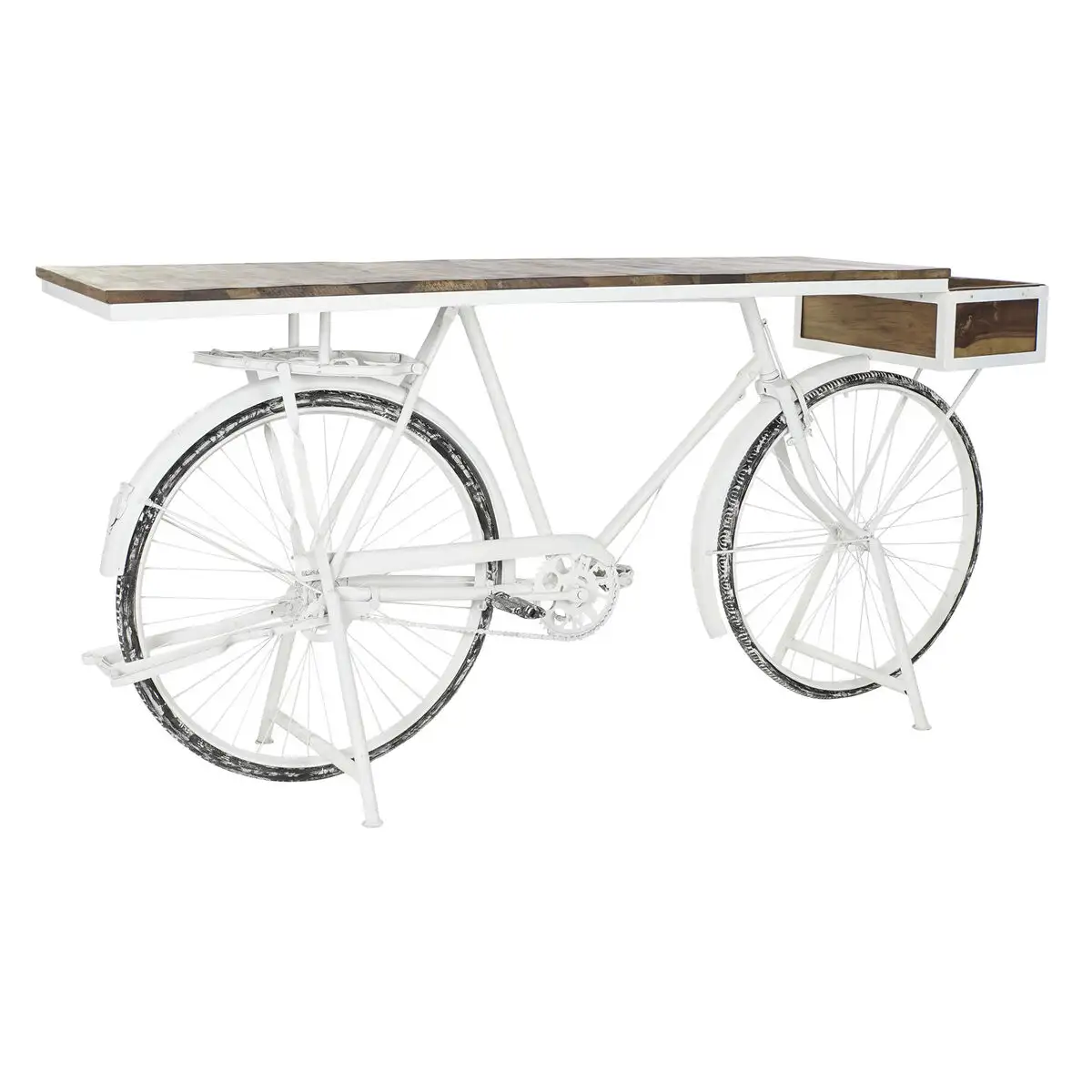 Console dkd home decor 187 x 54 x 90 cm naturel metal bois blanc_2309. DIAYTAR SENEGAL - Votre Marché Virtuel au Sénégal. Parcourez notre boutique en ligne pour trouver des trésors cachés, des articles indispensables du quotidien aux joyaux artistiques.