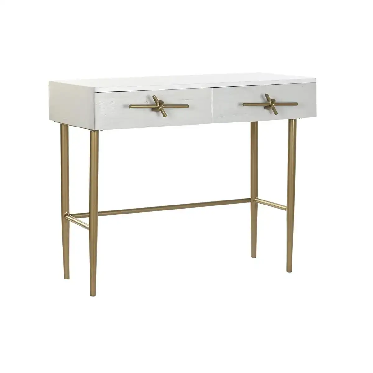 Console dkd home decor blanc multicouleur dore metal fer bois de manguier 30 x 40 cm 90 x 45 x 74 cm_1056. DIAYTAR SENEGAL - Où Choisir Rime avec Qualité. Découvrez notre sélection soigneusement conçue et choisissez des articles qui incarnent l'excellence et l'innovation.