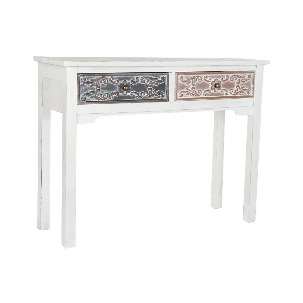 Console dkd home decor naturel marron mdf blanc arabe 107 x 36 x 81 cm _7925. Entrez dans l'Univers de DIAYTAR SENEGAL - Où Chaque Produit a son Histoire. Explorez notre catalogue et découvrez des trésors qui racontent la riche culture du Sénégal.