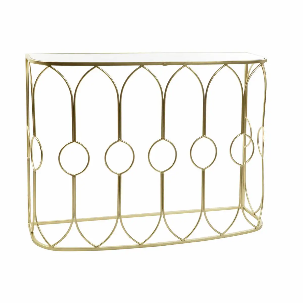 Console dkd home decor or dore metal miroir 106 x 33 x 81 cm_9820. DIAYTAR SENEGAL - Votre Destination Shopping Éthique. Parcourez notre gamme et choisissez des articles qui respectent l'environnement et les communautés locales.