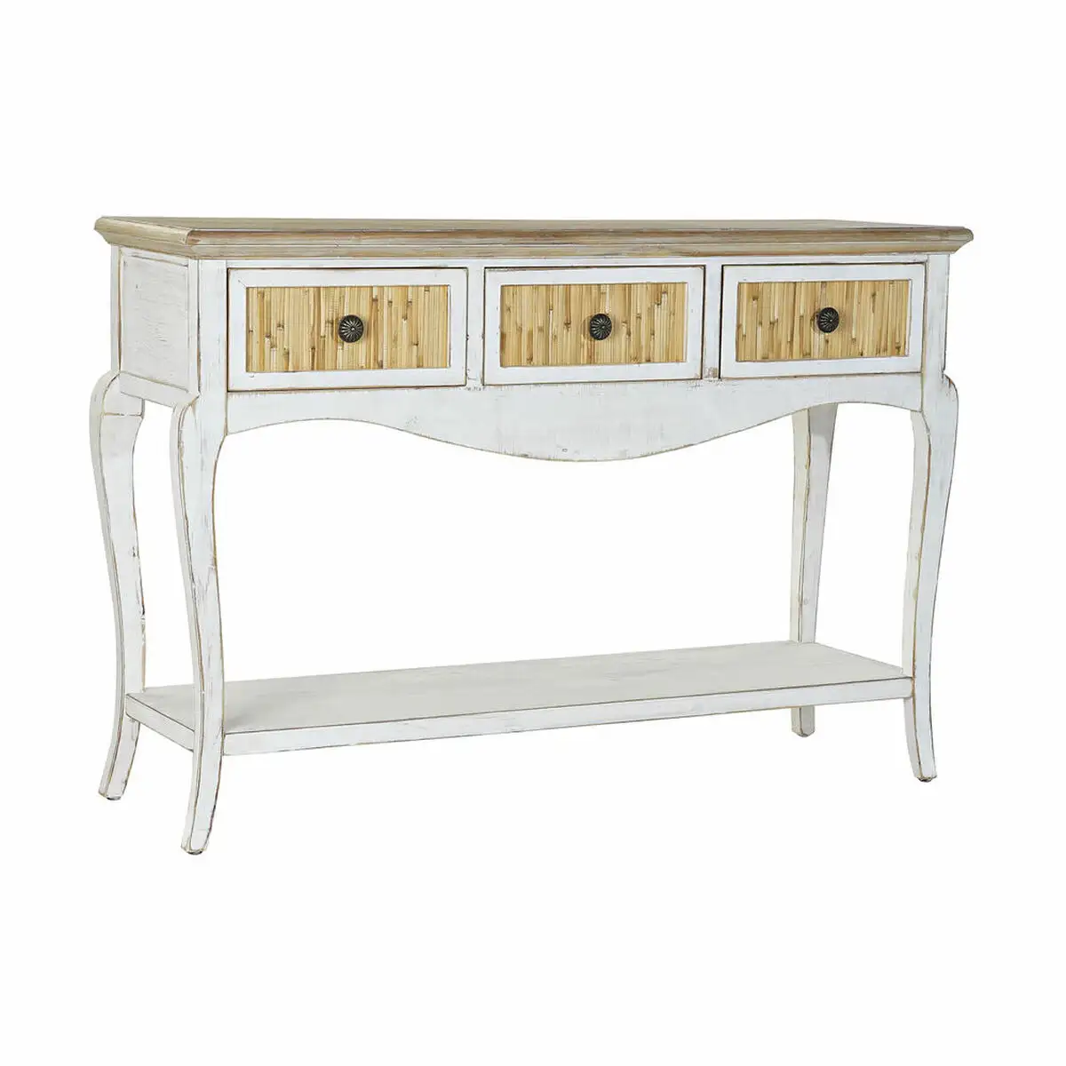 Console dkd home decor sapin naturel bois blanc 120 x 38 x 83 cm_7242. DIAYTAR SENEGAL - Là où Vos Rêves Prendent Forme. Plongez dans notre catalogue diversifié et trouvez des produits qui enrichiront votre quotidien, du pratique à l'exceptionnel.