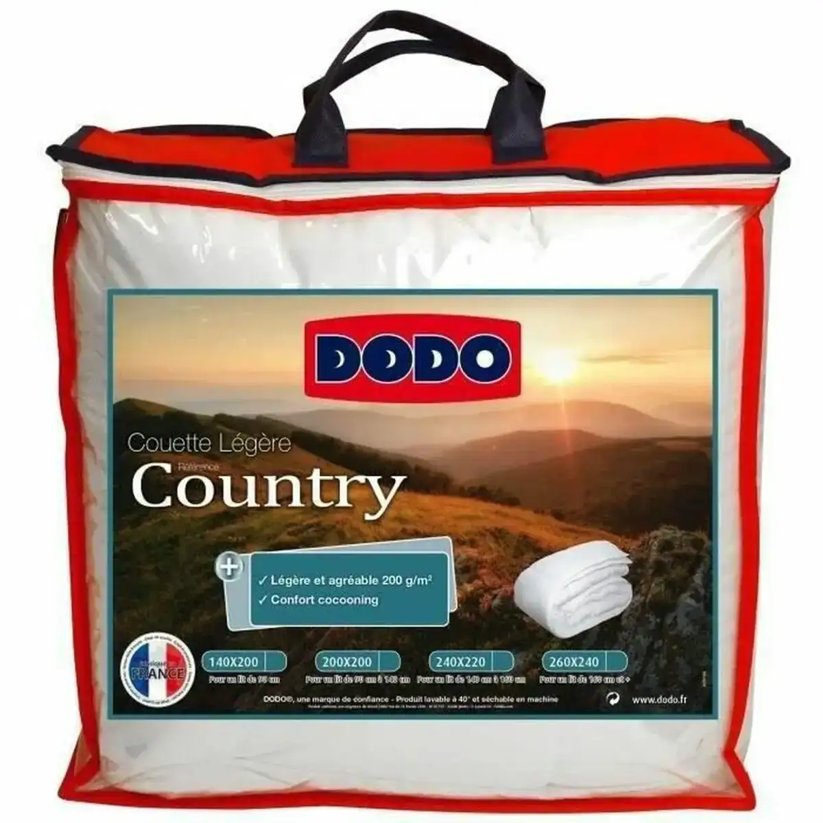 Couette legere dodo country blanc 240 x 260 cm_7459. DIAYTAR SENEGAL - Où Chaque Produit est une Histoire à Raconter. Découvrez notre sélection de produits qui vous permettent de créer votre propre récit à travers vos achats.