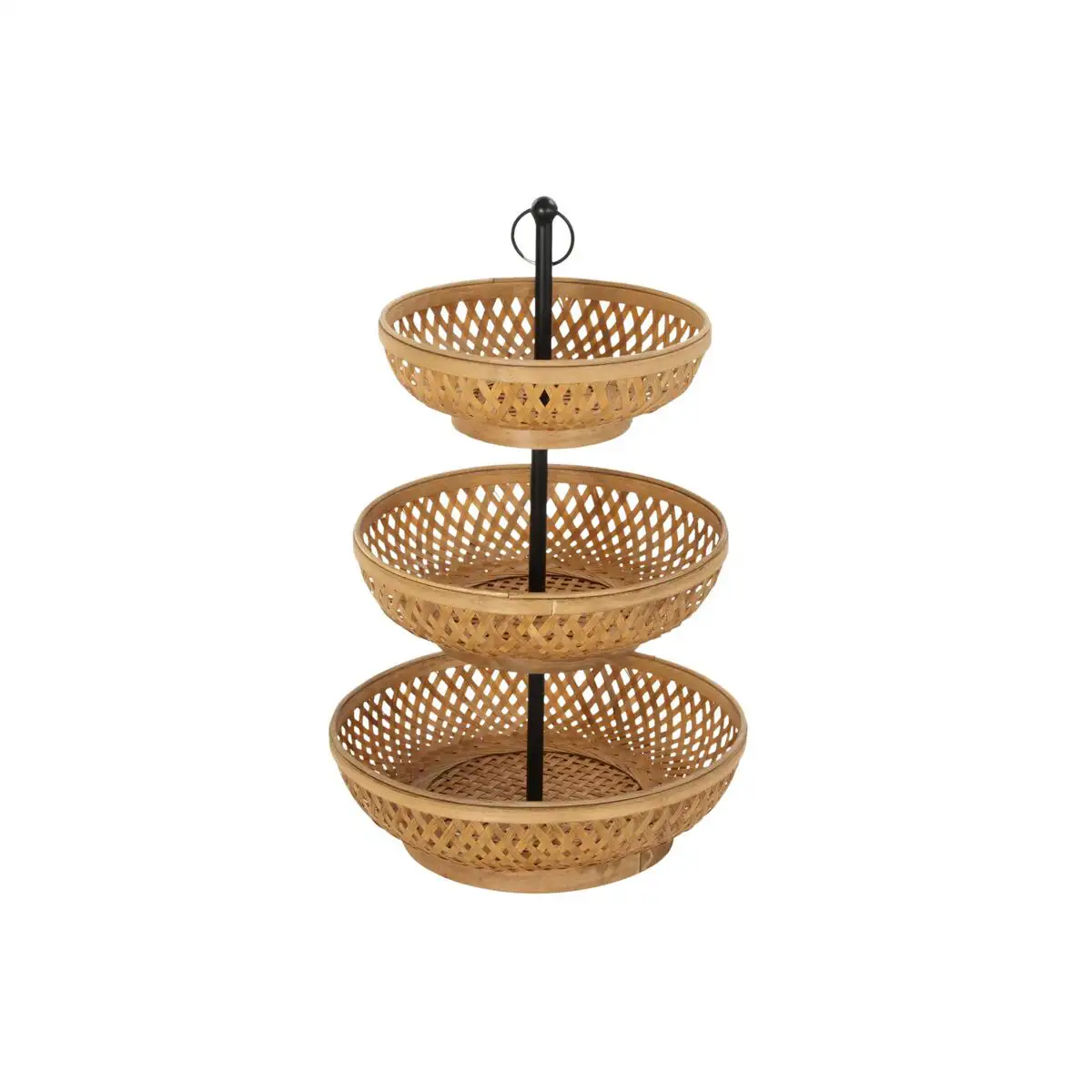 Coupe a fruits dkd home decor noir metal marron bambou 40 x 40 x 70 cm_5442. DIAYTAR SENEGAL - Votre Destination pour un Shopping Inoubliable. Naviguez à travers notre catalogue et choisissez des produits qui vous marquent par leur originalité.