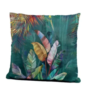 Coussin blue jungle 45 x 45 cm_1873. Bienvenue sur DIAYTAR SENEGAL - Votre Destination Shopping à la Sénégalaise. Explorez notre boutique en ligne et découvrez une gamme variée de produits qui capturent l'esprit du Sénégal.