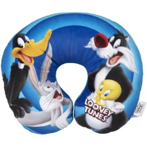 Coussin de voyage looney tunes_2430. DIAYTAR SENEGAL - L'Essence de la Tradition et de la Modernité réunies. Explorez notre plateforme en ligne pour trouver des produits authentiques du Sénégal, tout en découvrant les dernières tendances du monde moderne.