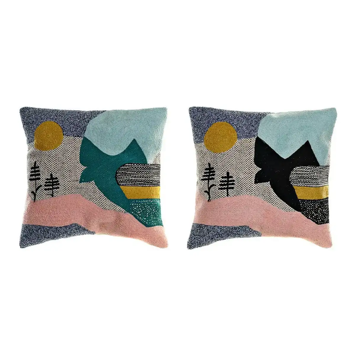 Coussin dkd home decor 8424001805181 45 x 10 x 45 cm multicouleur oiseau 2 unites _1360. DIAYTAR SENEGAL - L'Équilibre Parfait entre Tradition et Modernité. Explorez notre collection pour trouver des produits qui incarnent la culture et la contemporanéité du Sénégal.