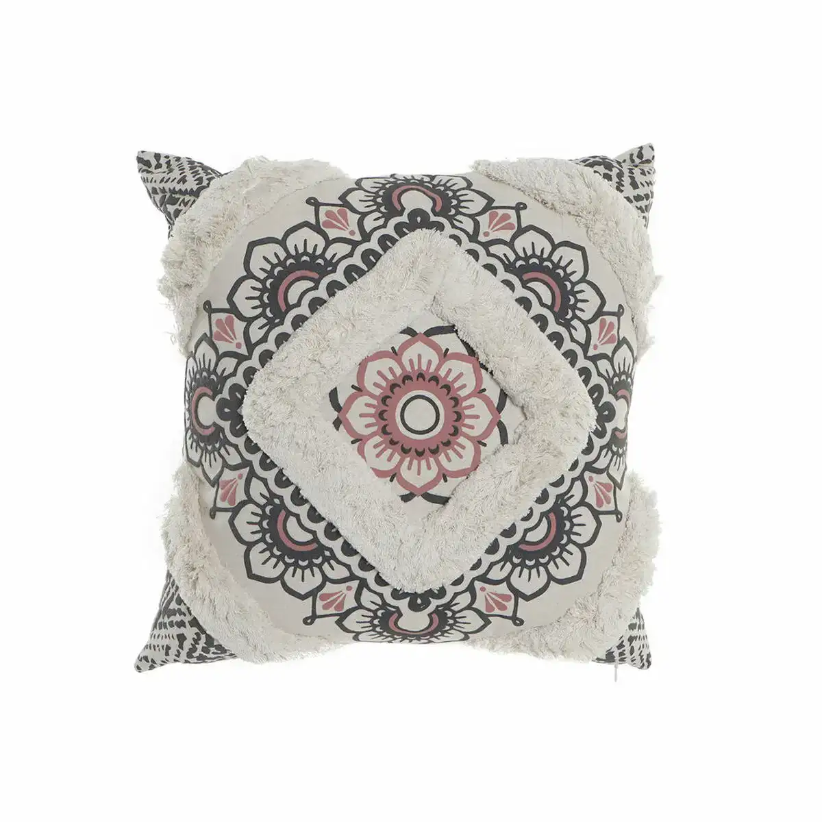 Coussin dkd home decor 8424001833795 blanc noir carre colonial 45 x 10 x 45 cm_2586. DIAYTAR SENEGAL - L'Art de Magasiner sans Limites. Naviguez à travers notre collection diversifiée pour trouver des produits qui élargiront vos horizons shopping.
