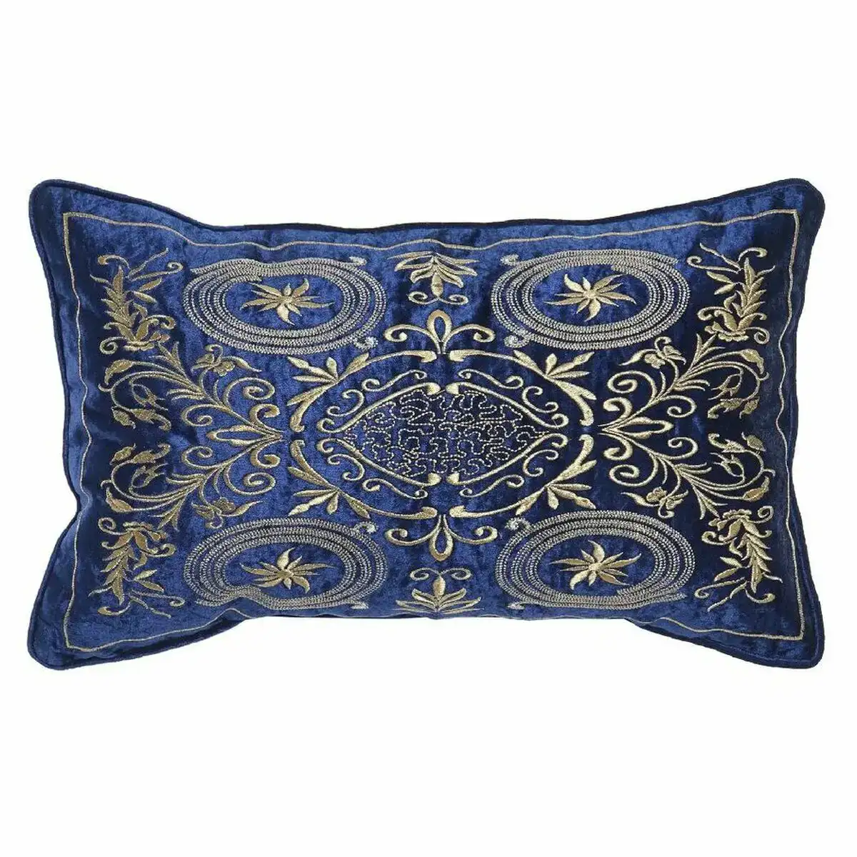 Coussin dkd home decor 8424001850358 dore 50 x 10 x 30 cm blue marine_9741. DIAYTAR SENEGAL - L'Art de Vivre avec Authenticité. Explorez notre gamme de produits artisanaux et découvrez des articles qui apportent une touche unique à votre vie.