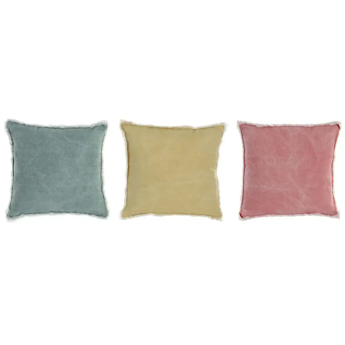 Coussin dkd home decor jaune vert rose frange 45 x 10 x 45 cm 3 pieces _2788. DIAYTAR SENEGAL - Votre Boutique en Ligne, Votre Choix Illimité. Parcourez nos rayons et découvrez des produits qui vous inspirent, de la mode à la maison et bien plus.