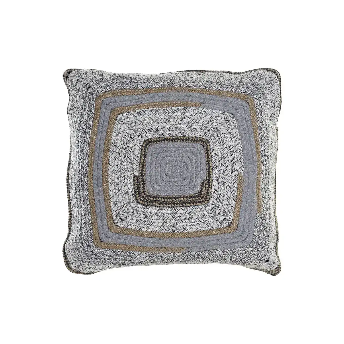 Coussin dkd home decor naturel gris 40 x 10 x 40 cm boho_9247. DIAYTAR SENEGAL - Où le Shopping Devient une Aventure Culturelle. Plongez dans notre univers de produits qui célèbrent l'héritage et l'artisanat du Sénégal.