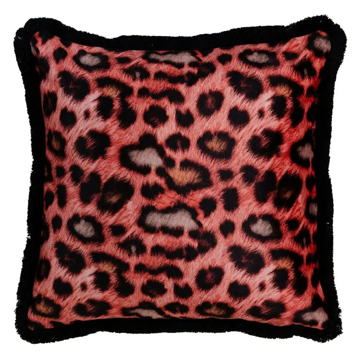 Coussin orange leopard 45 x 45 cm_5563. DIAYTAR SENEGAL - L'Art de Choisir, l'Art de Vivre. Parcourez notre boutique en ligne et découvrez des produits qui transforment chaque choix en une expérience enrichissante.