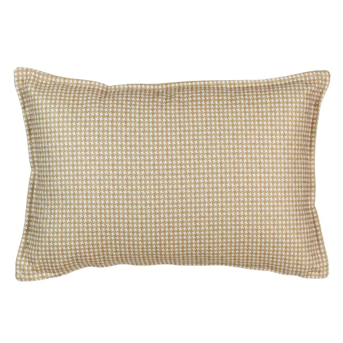 Coussin polyester 45 x 30 cm pied de coq moutarde_5787. Bienvenue chez DIAYTAR SENEGAL - Où le Shopping Rencontre la Qualité. Explorez notre sélection soigneusement conçue et trouvez des produits qui définissent le luxe abordable.