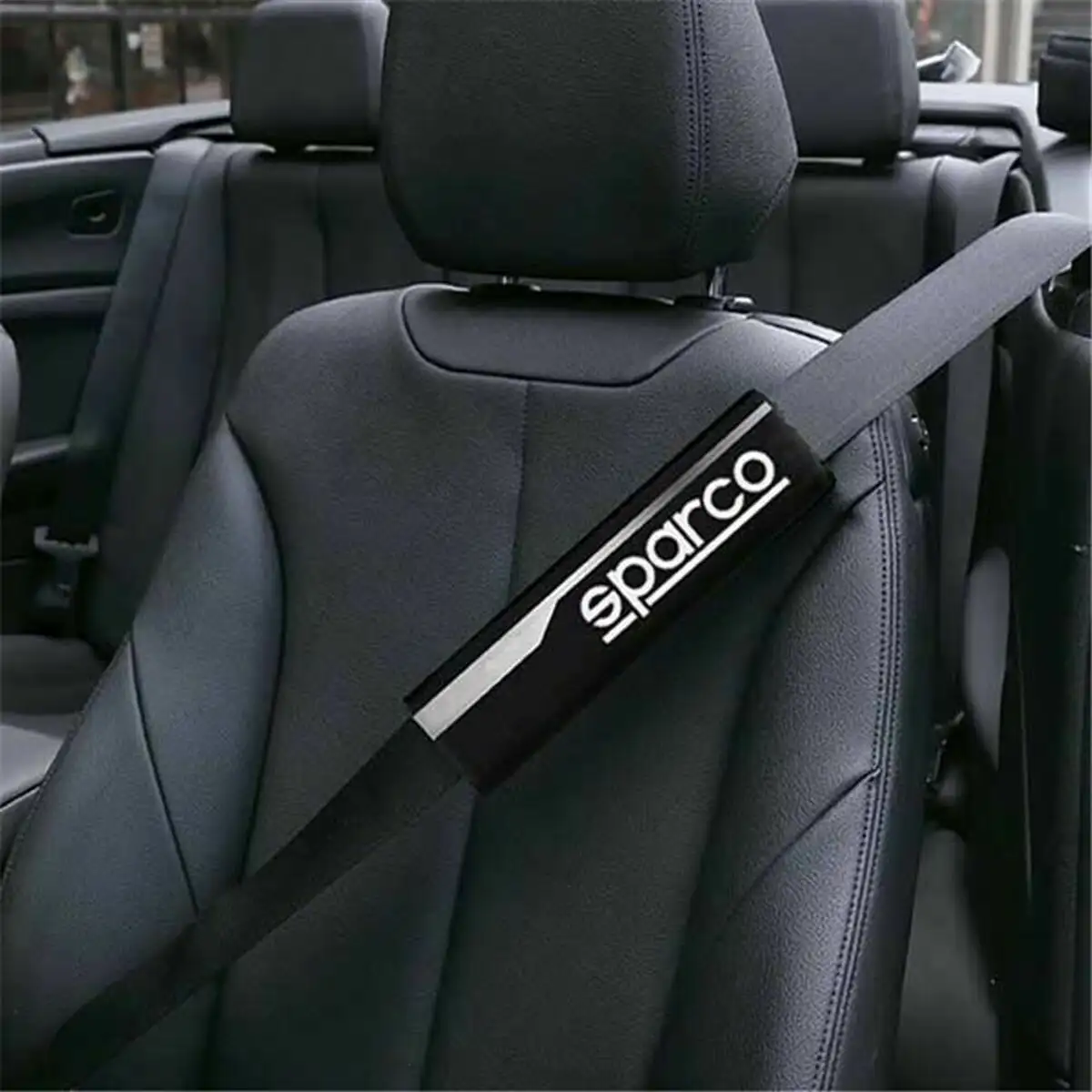 Coussinets de ceinture de sécurité Sparco SPC1207BK Noir - DIAYTAR