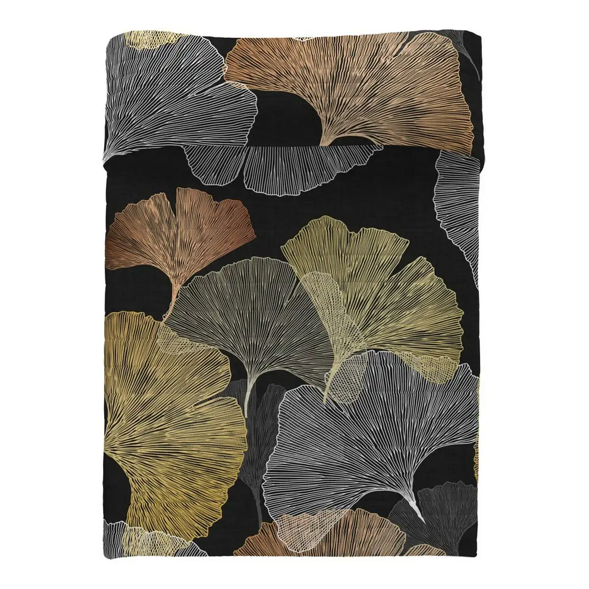 Couvre lit naturals ginkgo 200 x 260 cm_3426. DIAYTAR SENEGAL - L'Art de Vivre en Couleurs. Découvrez notre boutique en ligne et trouvez des produits qui ajoutent une palette vibrante à votre quotidien.