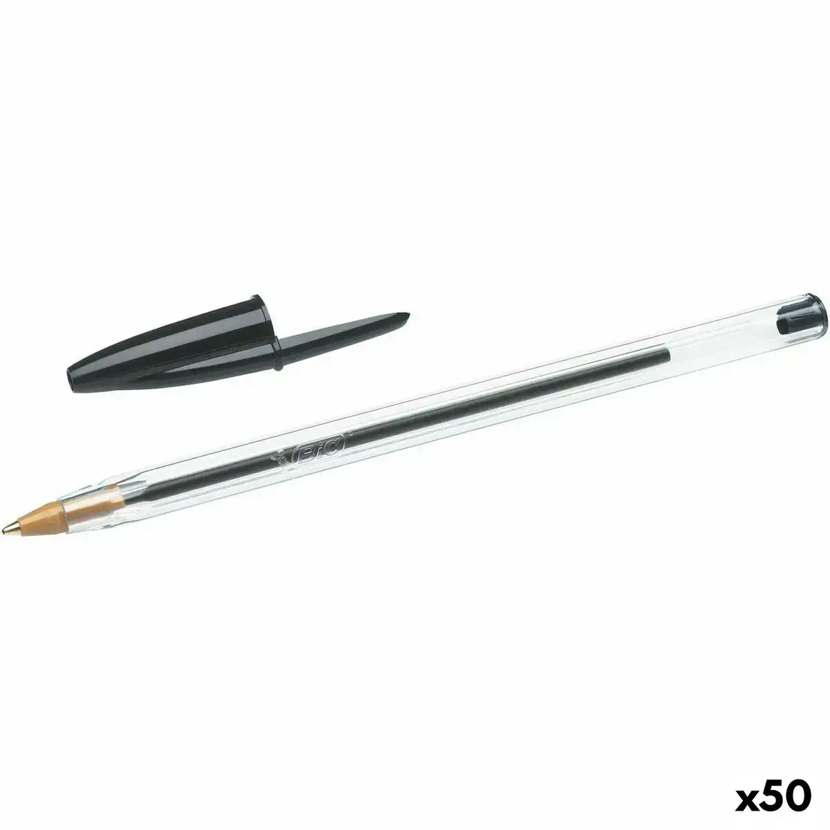 Crayon bic cristal original noir 50 unites_5179. DIAYTAR SENEGAL - Où Choisir est un Voyage Cultuel. Explorez notre boutique en ligne et découvrez des produits qui célèbrent la richesse et la diversité culturelle du Sénégal.