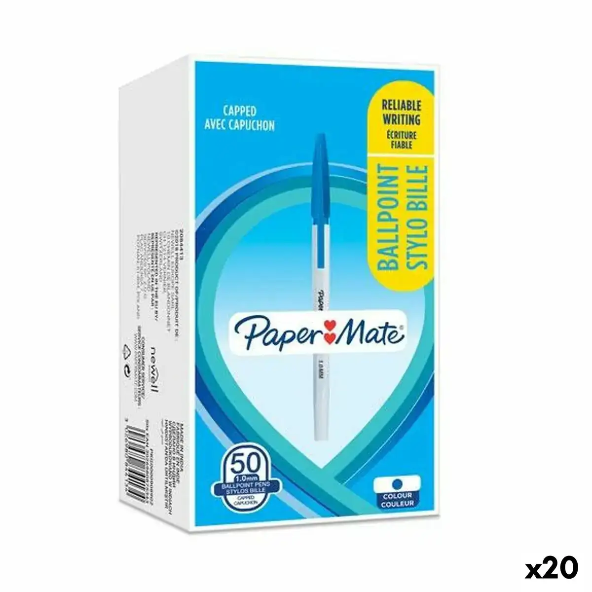 Crayon paper mate 50 pieces bleu 1 mm 20 unites _1680. DIAYTAR SENEGAL - Où Choisir est une Célébration de l'Artisanat. Explorez notre boutique en ligne et choisissez des articles qui incarnent l'art et le savoir-faire du Sénégal.