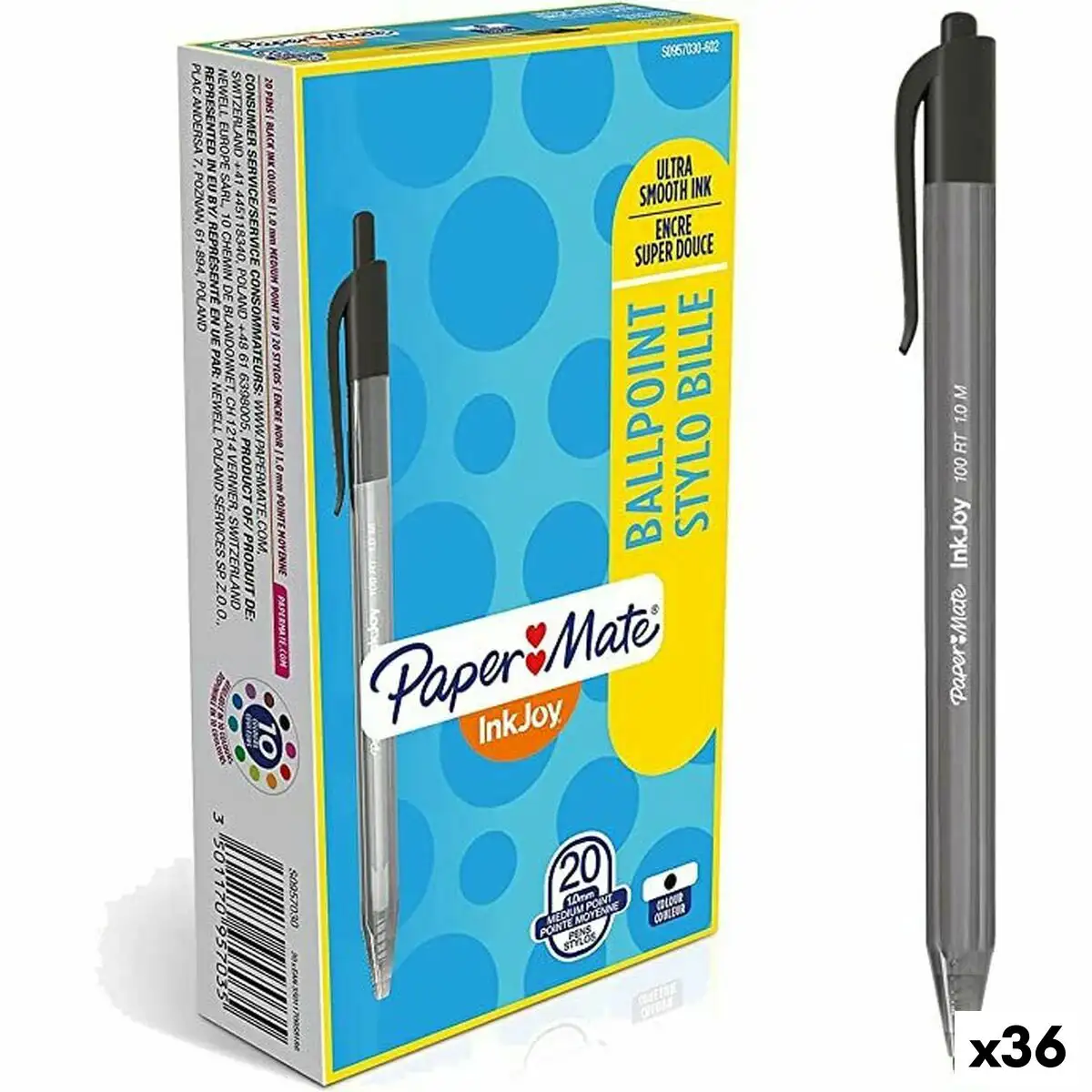 Crayon paper mate inkjoy 20 pieces noir 1 mm 36 unites _3562. DIAYTAR SENEGAL - Votre Destination pour un Shopping Éclairé. Parcourez notre boutique en ligne pour découvrir des produits de qualité qui embelliront votre quotidien.