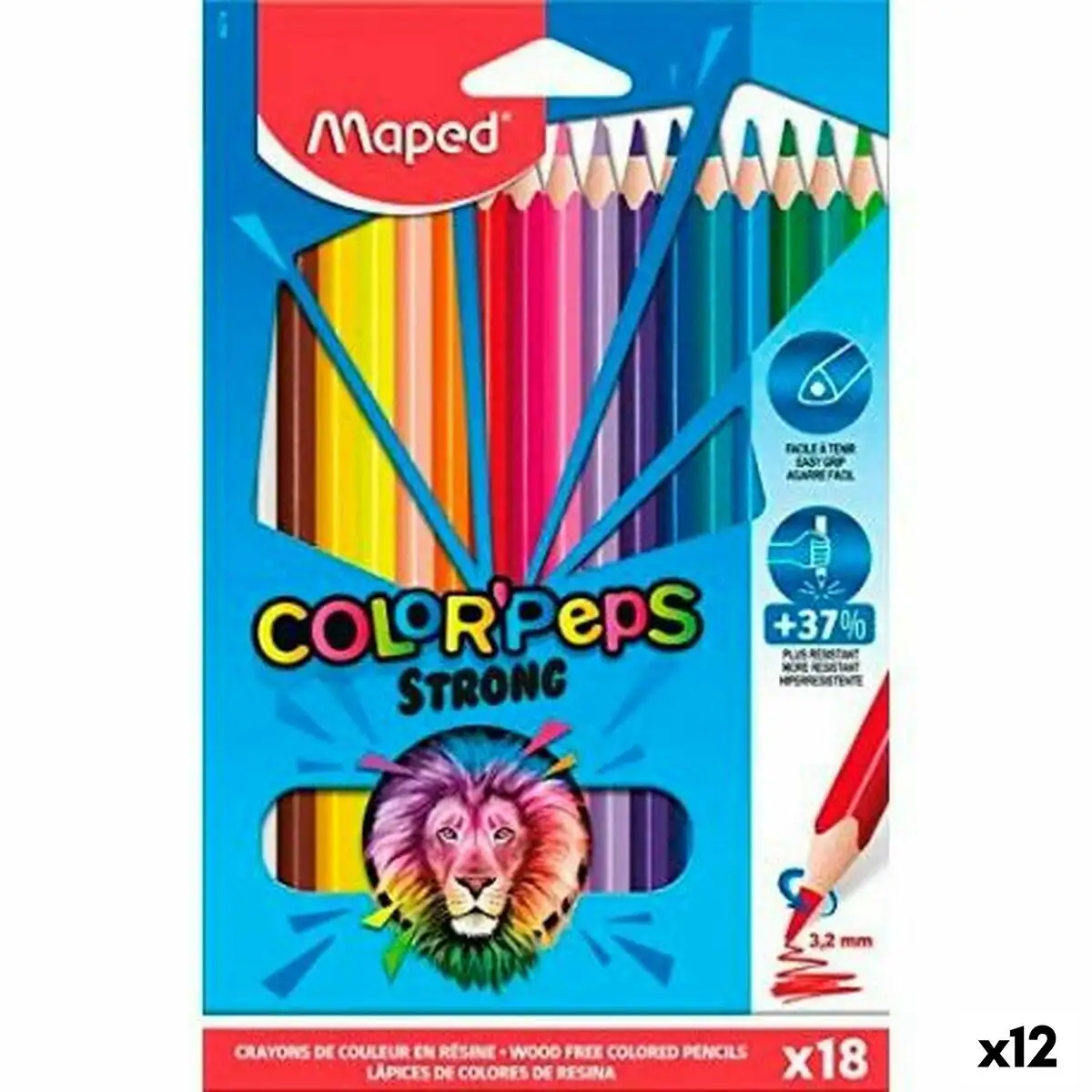 Crayons de couleur maped color peps strong multicouleur 18 pieces 12 unites _9215. Bienvenue chez DIAYTAR SENEGAL - Où le Shopping Devient un Plaisir. Découvrez notre boutique en ligne et trouvez des trésors qui égaieront chaque jour de votre vie.