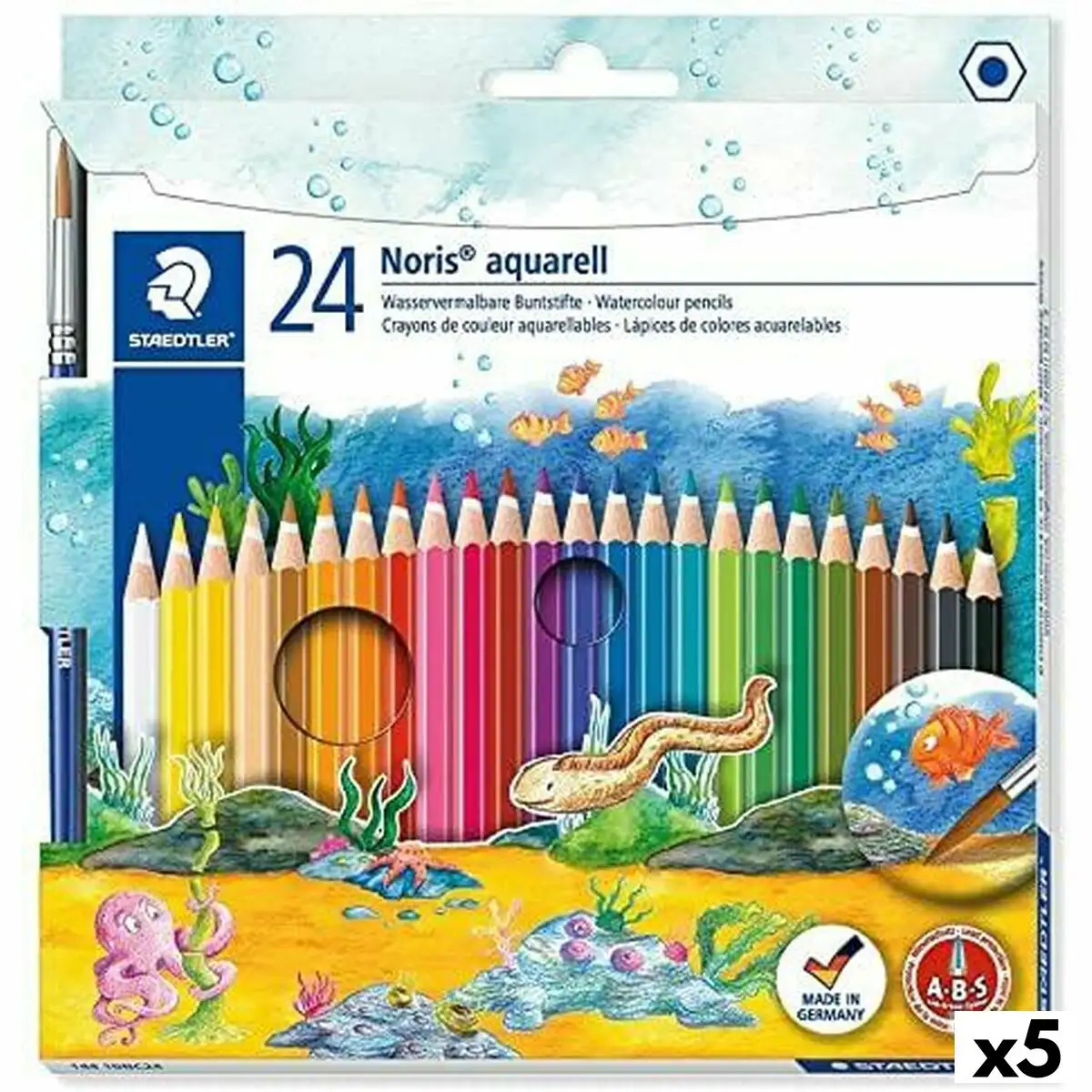 Crayons de couleurs pour aquarelle staedtler noris 5 unites _8844. DIAYTAR SENEGAL - Où Chaque Produit a son Histoire. Découvrez notre gamme de produits, chacun portant en lui le récit de l'artisanat et de la passion, pour vous offrir une expérience de shopping authentique.