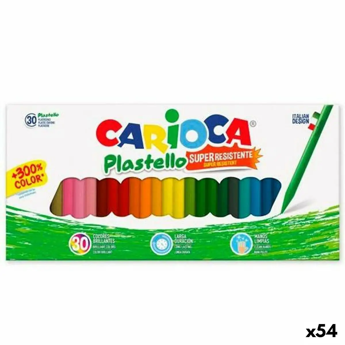 Crayons gras de couleur carioca plastello multicouleur 54 unites _3535. DIAYTAR SENEGAL - Là où Choisir est un Acte d'Amour pour la Culture Sénégalaise. Explorez notre gamme et choisissez des produits qui célèbrent la richesse de notre patrimoine.