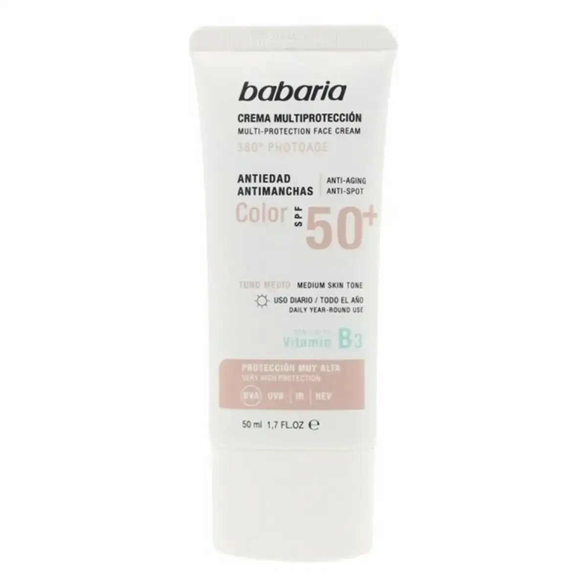 Creme solaire anti taches multi protection color babaria spf 50 50 ml _7627. Entrez dans l'Univers de DIAYTAR SENEGAL - Où l'Élégance Rencontre la Tradition. Explorez notre gamme variée et trouvez des articles qui ajoutent une touche de sophistication à votre vie.