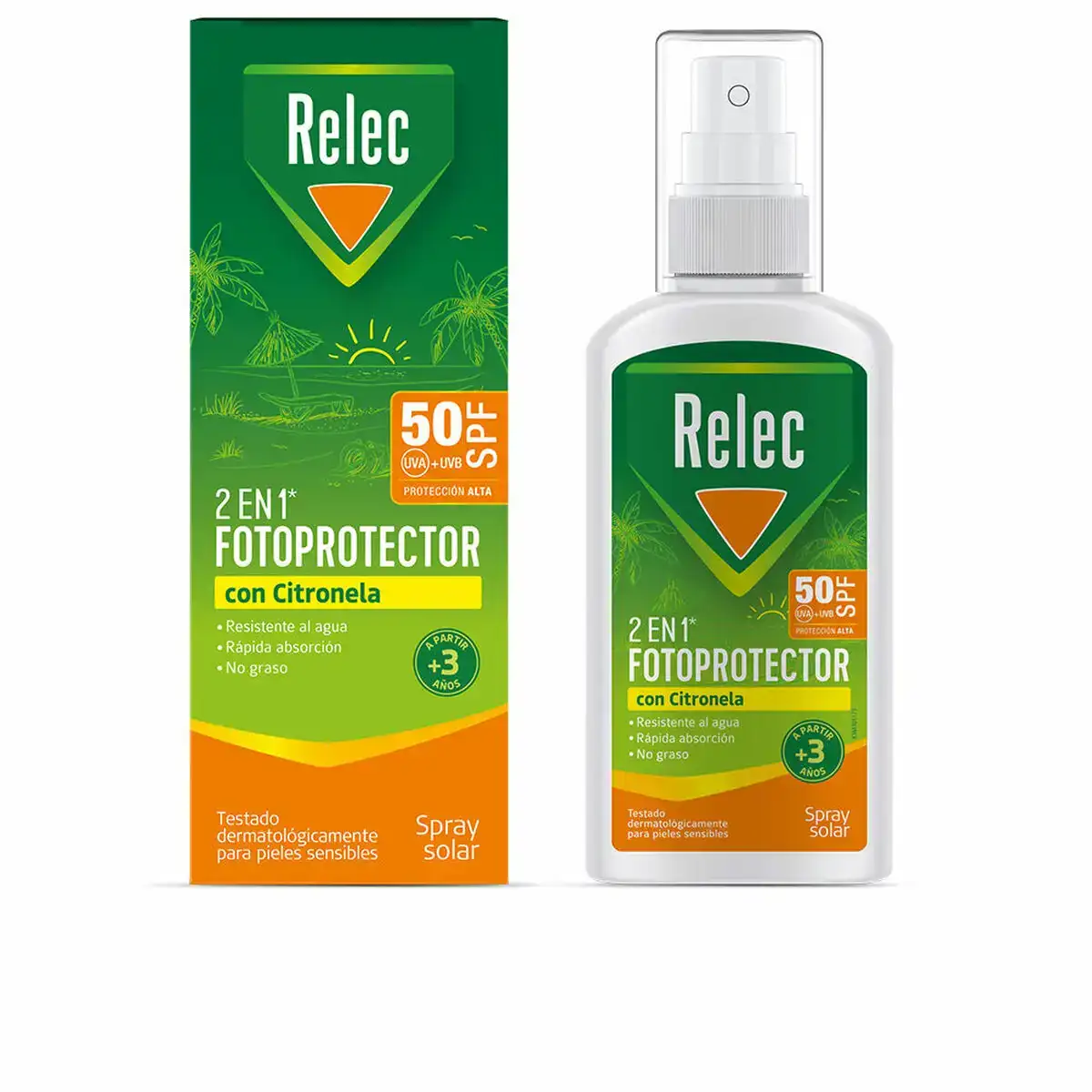 Creme solaire pour le corps en spray relec 2 en 1 citronnelle 100 ml spf 50_2627. DIAYTAR SENEGAL - L'Art de Trouver ce que Vous Aimez. Plongez dans notre assortiment varié et choisissez parmi des produits qui reflètent votre style et répondent à vos besoins.