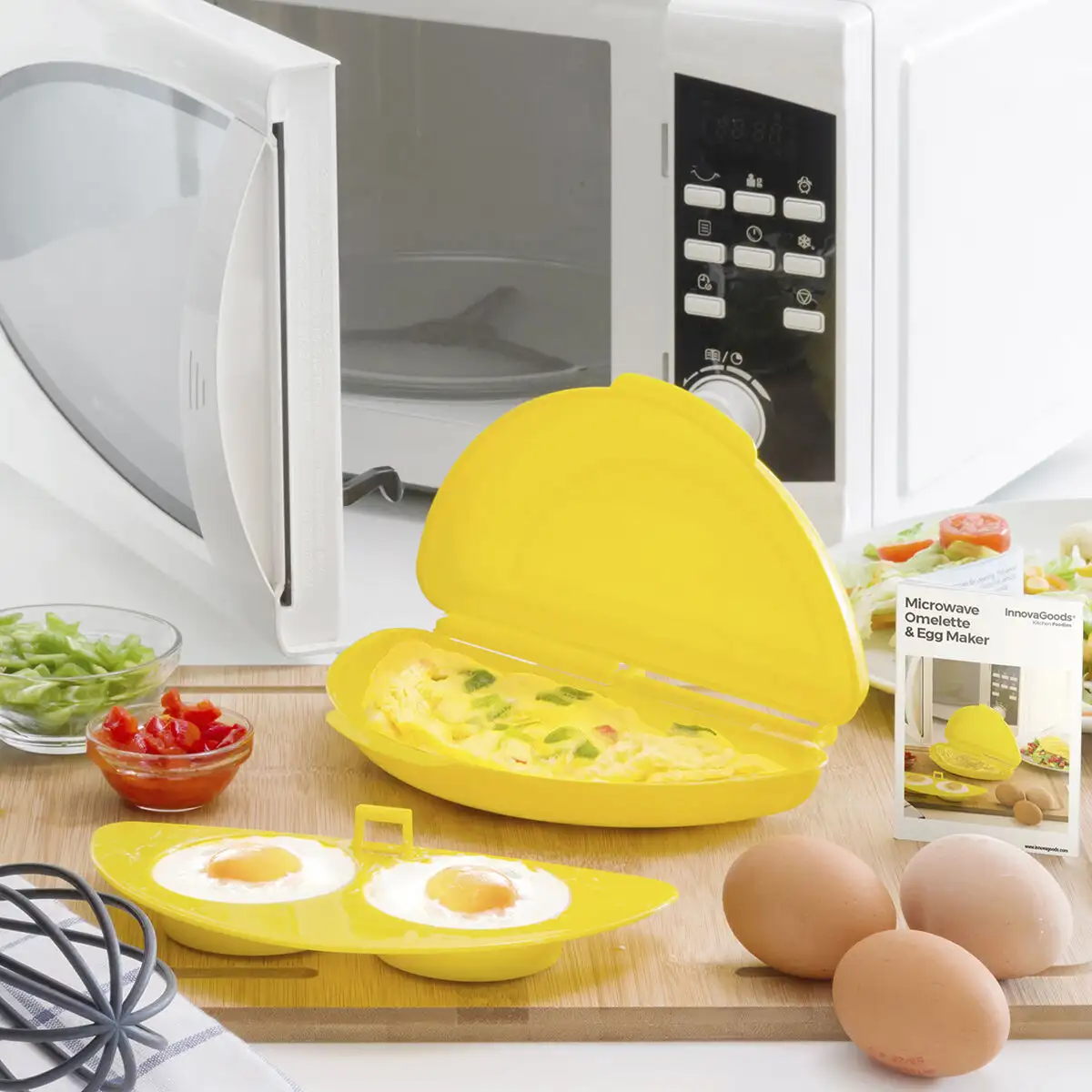 Cuiseur de omelette pour micro ondes innovagoods_7039. DIAYTAR SENEGAL - Votre Plateforme Shopping Engagée. Explorez notre catalogue et choisissez des produits qui reflètent notre dévouement envers la qualité et la satisfaction du client.