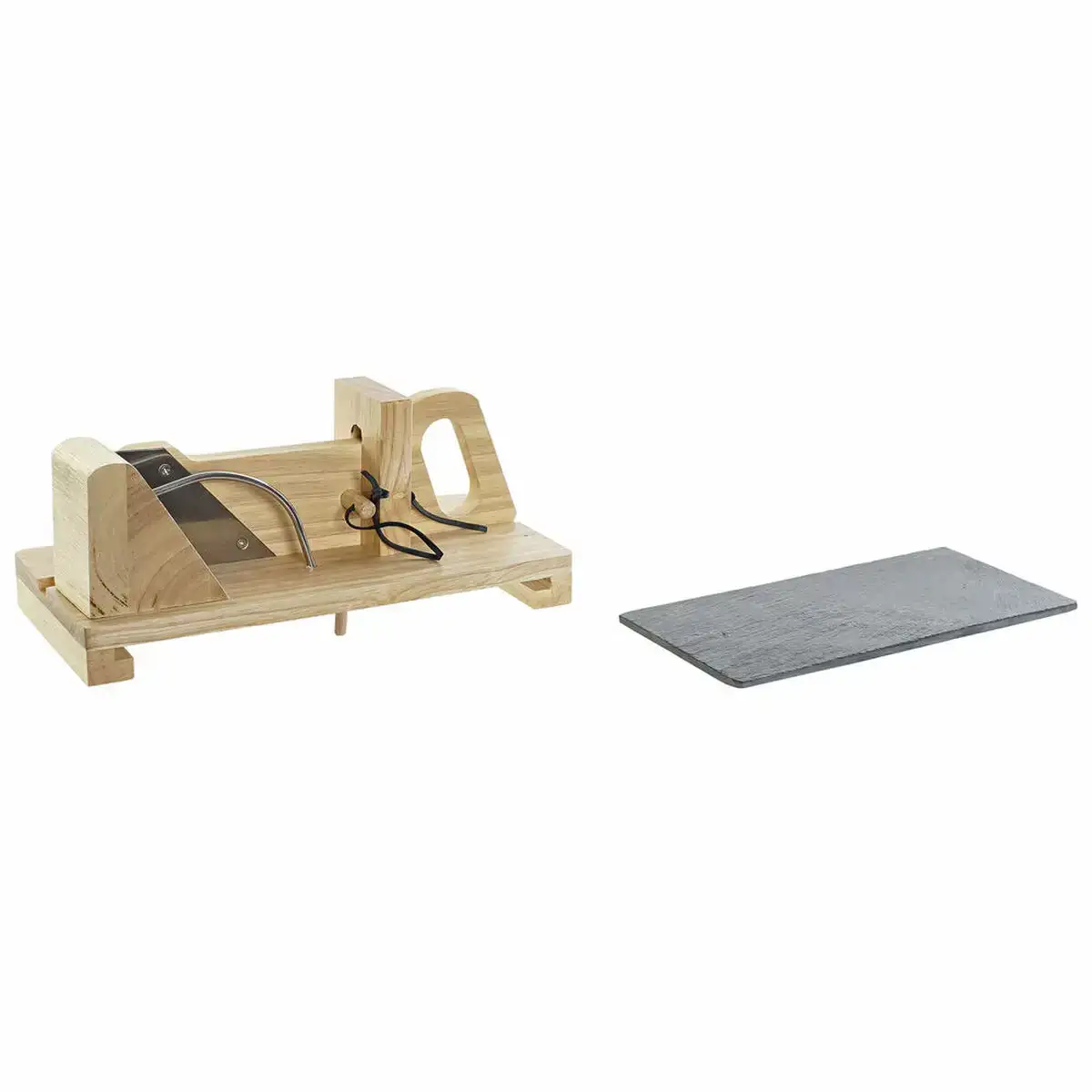 Cutter dkd home decor bois d hevea plastique ardoise 26 5 x 12 x 11 cm_3729. DIAYTAR SENEGAL - L'Univers de l'Élégance Accessible. Plongez dans notre catalogue et choisissez des produits qui allient sophistication et accessibilité pour un shopping exquis.