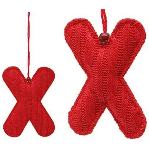 Decorations de noel pendentif textile lettre x_9202. DIAYTAR SENEGAL - L'Art de Vivre avec Authenticité. Explorez notre gamme de produits artisanaux et découvrez des articles qui apportent une touche unique à votre vie.