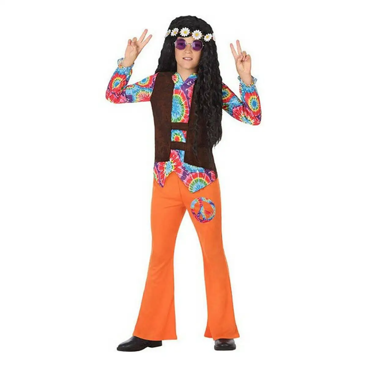 Deguisement pour enfants hippie orange 2 pcs _9765. DIAYTAR SENEGAL - Là où les Possibilités sont Infinies. Parcourez nos catégories et laissez-vous séduire par des produits qui enrichiront votre quotidien, du pratique à l'esthétique.