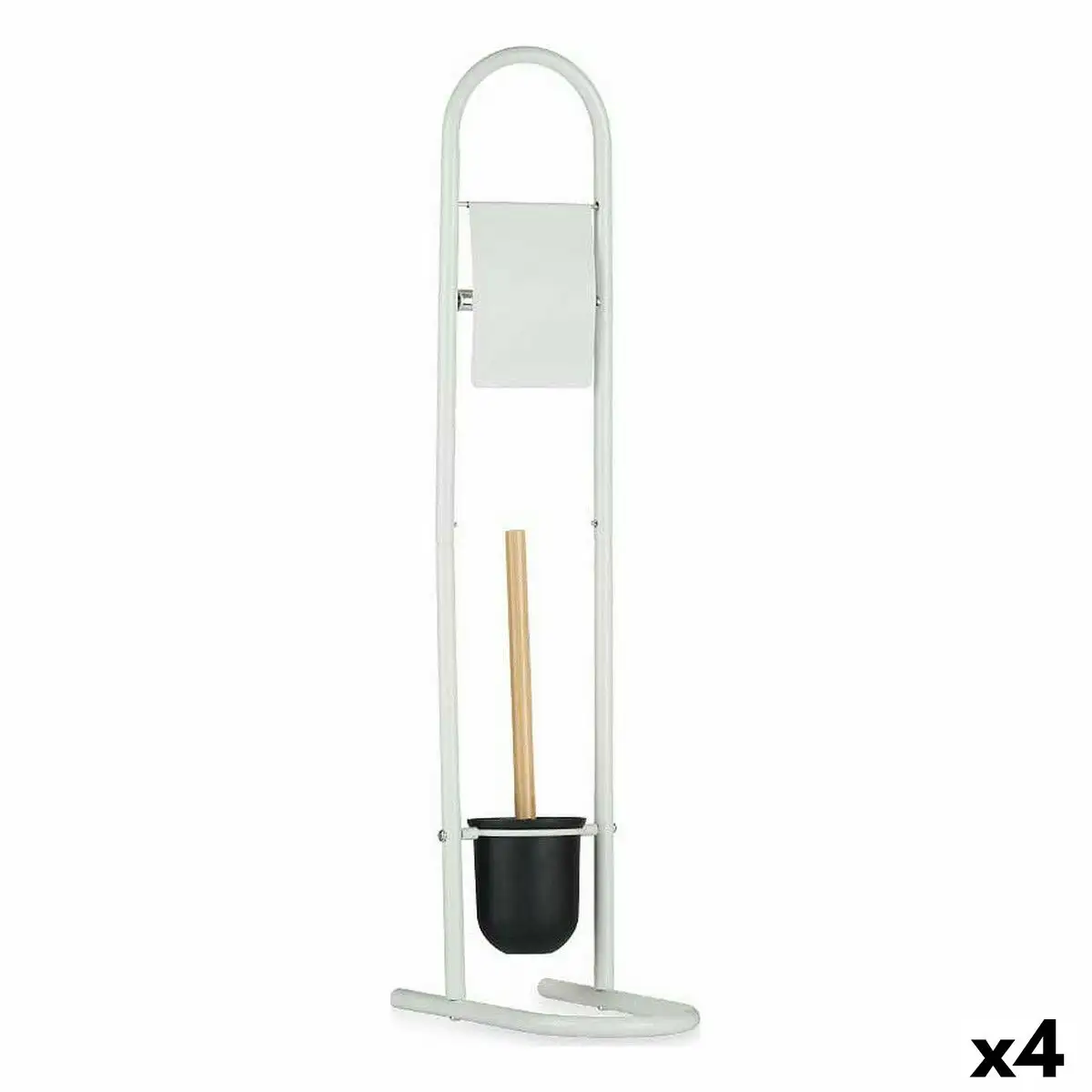 Derouleur papier toilette avec pot a balai 16 x 28 5 x 80 8 cm metal blanc plastique bambou 4 unites _8493. DIAYTAR SENEGAL - L'Art de Vivre le Shopping Inspiré. Parcourez notre catalogue et choisissez des produits qui reflètent votre passion pour la beauté et l'authenticité.