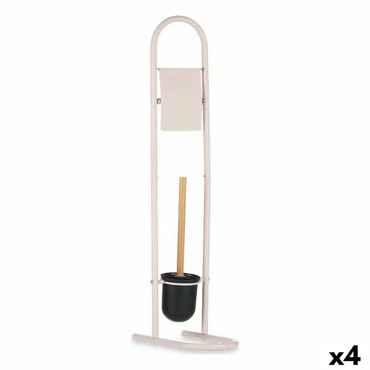 Derouleur papier toilette avec pot a balai 16 x 28 5 x 80 8 cm rose metal plastique bambou 4 unites _8780. DIAYTAR SENEGAL - Où Choisir Devient un Acte de Découverte. Découvrez notre gamme et choisissez des produits qui éveillent votre curiosité et élargissent vos horizons.