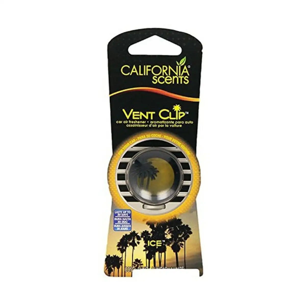 Desodorisant pour voiture california scents vent clip ice_1722. DIAYTAR SENEGAL - L'Art de Vivre en Couleurs. Découvrez notre boutique en ligne et trouvez des produits qui ajoutent une palette vibrante à votre quotidien.