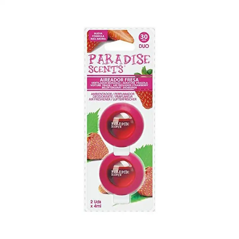 Desodorisant pour voiture paradise scents fraise duo 2 uds _7335. DIAYTAR SENEGAL - Où Chaque Achat Raconte une Histoire. Parcourez notre boutique en ligne pour trouver des articles qui évoquent le savoir-faire et la tradition du Sénégal.