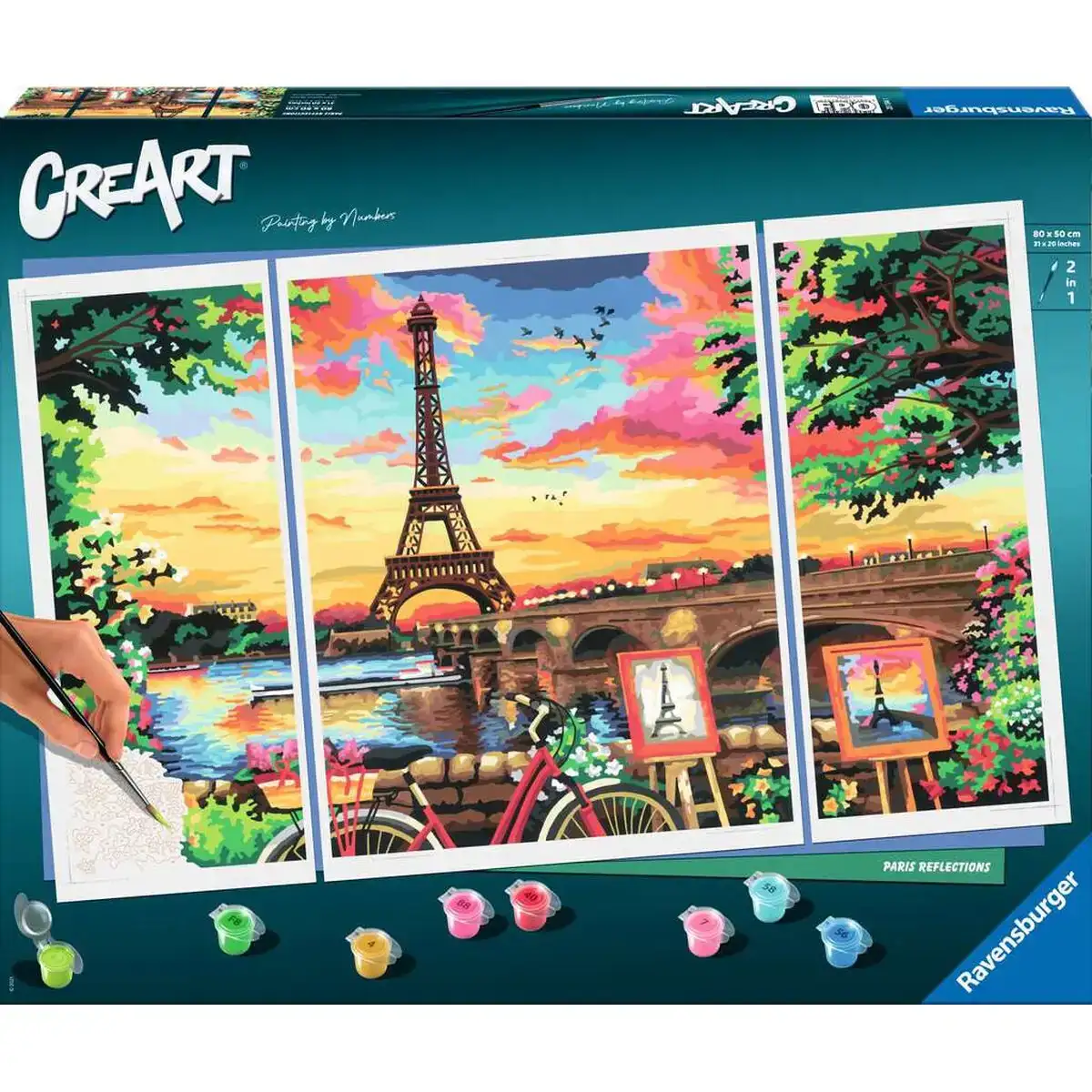 Dessins a peindre ravensburger paris reflections 80 x 50 cm 4 unites_9801. DIAYTAR SENEGAL - Votre Escapade Shopping Virtuelle. Explorez notre boutique en ligne et dénichez des trésors qui évoquent la culture et le savoir-faire sénégalais, un clic à la fois.