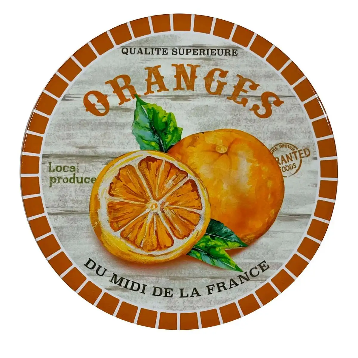 Dessous de plat versa orange ceramique 20 x 20 cm _5453. DIAYTAR SENEGAL - L'Art de Vivre le Shopping Authentique. Découvrez notre boutique en ligne et trouvez des produits qui incarnent la passion et le savoir-faire du Sénégal.
