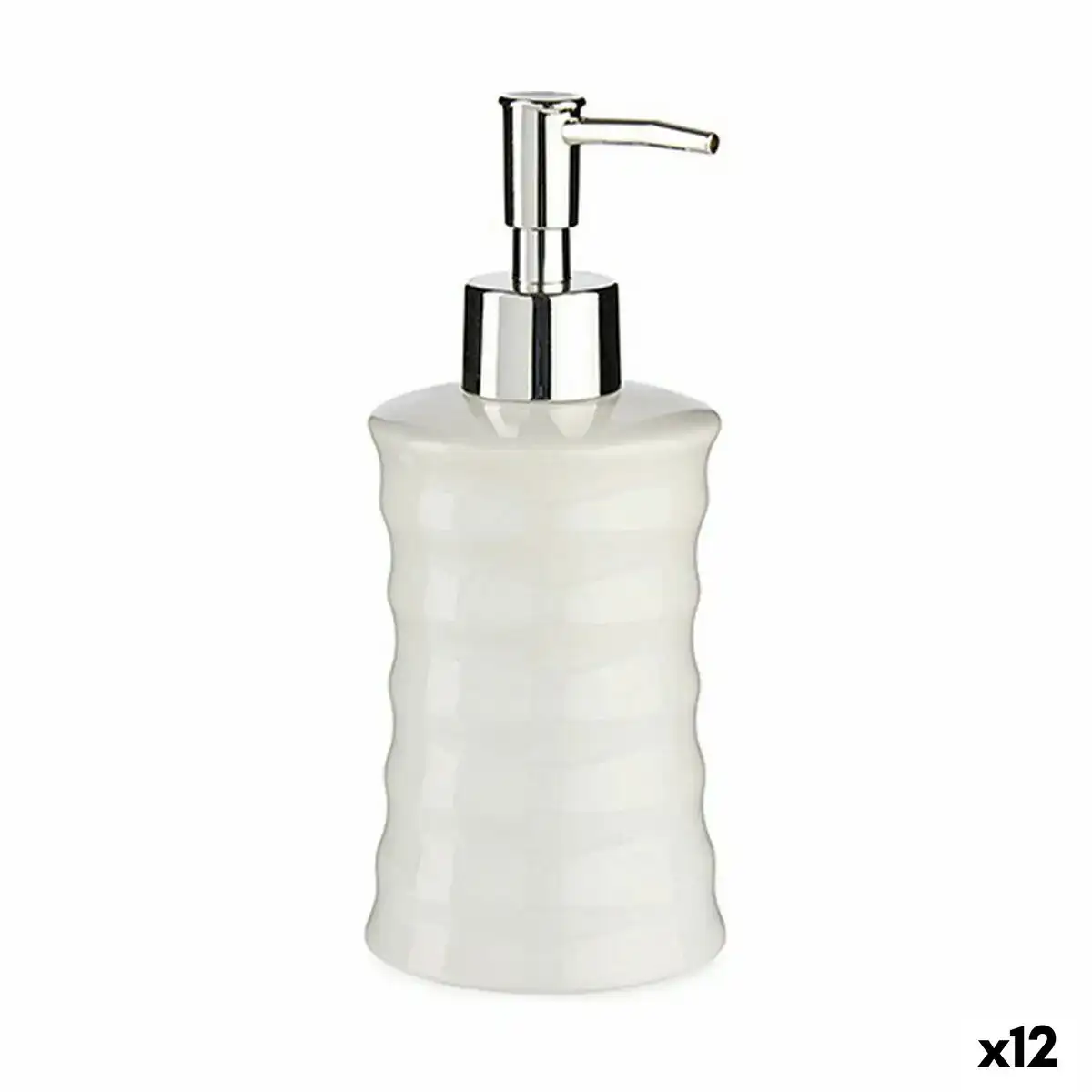 Distributeur de savon ondes ceramique metal blanc 260 ml 12 unites _6936. DIAYTAR SENEGAL - L'Art de Vivre en Couleurs et en Styles. Parcourez notre sélection et trouvez des articles qui reflètent votre personnalité et votre goût pour la vie.