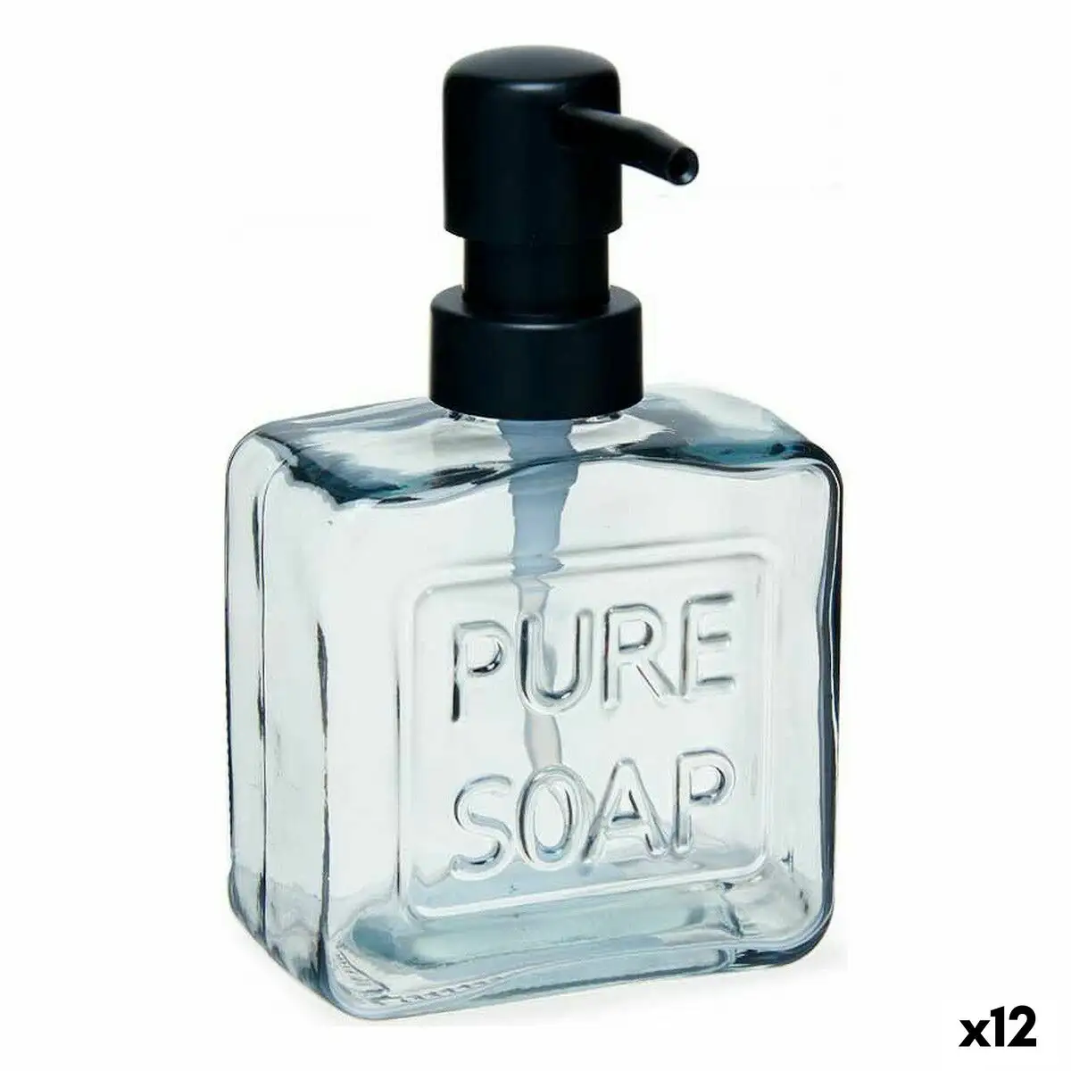 Distributeur de savon pure soap 250 ml verre noir plastique 12 unites _6133. DIAYTAR SENEGAL - Où le Shopping Devient une Aventure Culturelle. Plongez dans notre univers de produits qui célèbrent l'héritage et l'artisanat du Sénégal.