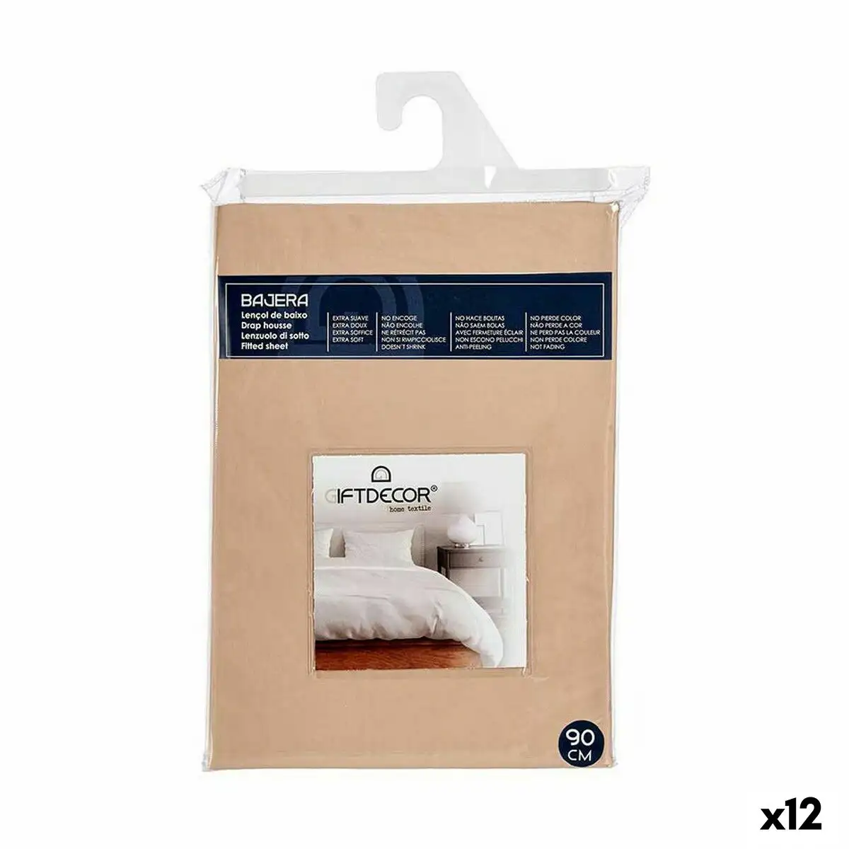 Drap housse 90 cm beige 12 unites _2233. DIAYTAR SENEGAL - Là où la Qualité est Non Négociable. Parcourez notre boutique en ligne pour découvrir des produits qui incarnent le raffinement et l'excellence du Sénégal.