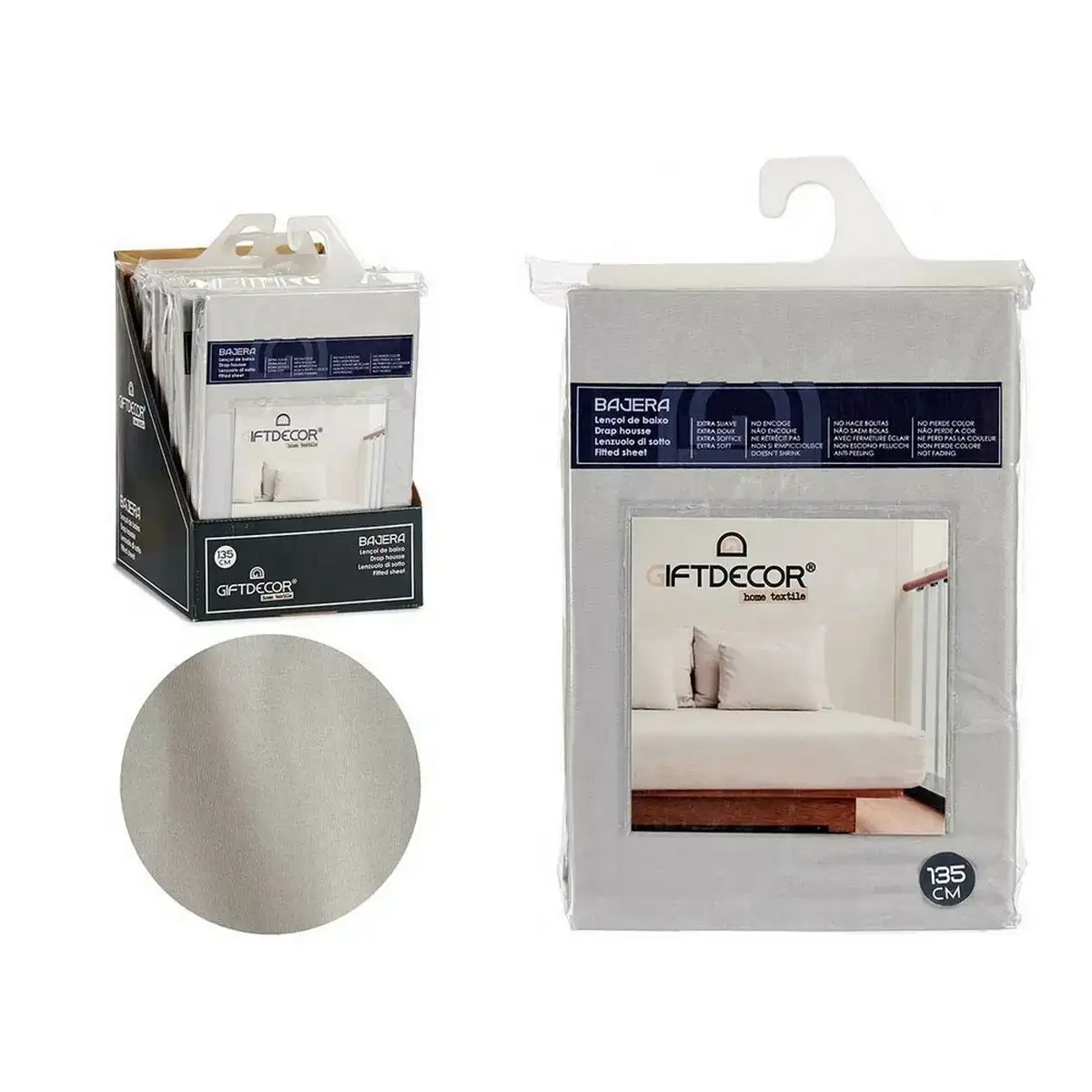 Drap housse gris_1275. DIAYTAR SENEGAL - Votre Source de Trésors Culturels. Naviguez à travers notre catalogue et trouvez des articles qui mettent en avant la richesse de la culture sénégalaise.