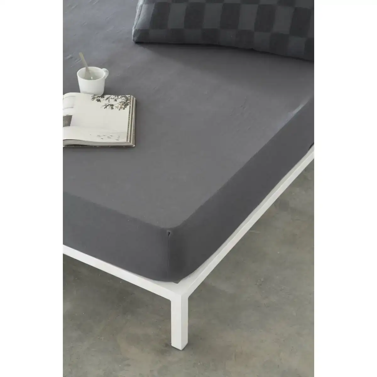 Drap housse naturals elba gris fonce 90 x 190 200 cm lit 1 persone _4986. DIAYTAR SENEGAL - L'Art du Shopping Distinctif. Naviguez à travers notre gamme soigneusement sélectionnée et choisissez des produits qui définissent votre mode de vie.