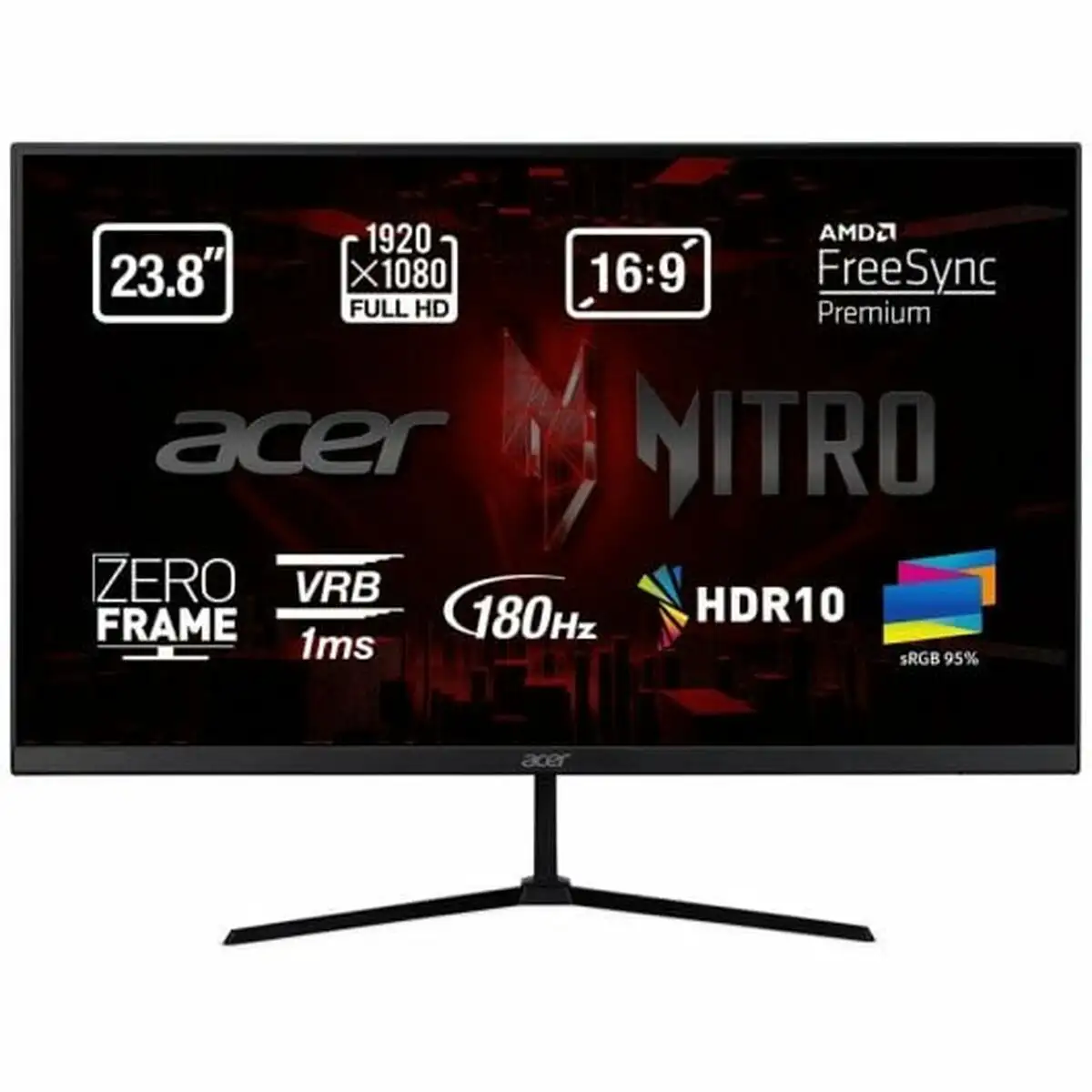 Écran Acer Nitro QG240YS3 23,8″ LED HDR10 VA LCD 180 Hz - DIAYTAR SÉNÉGAL