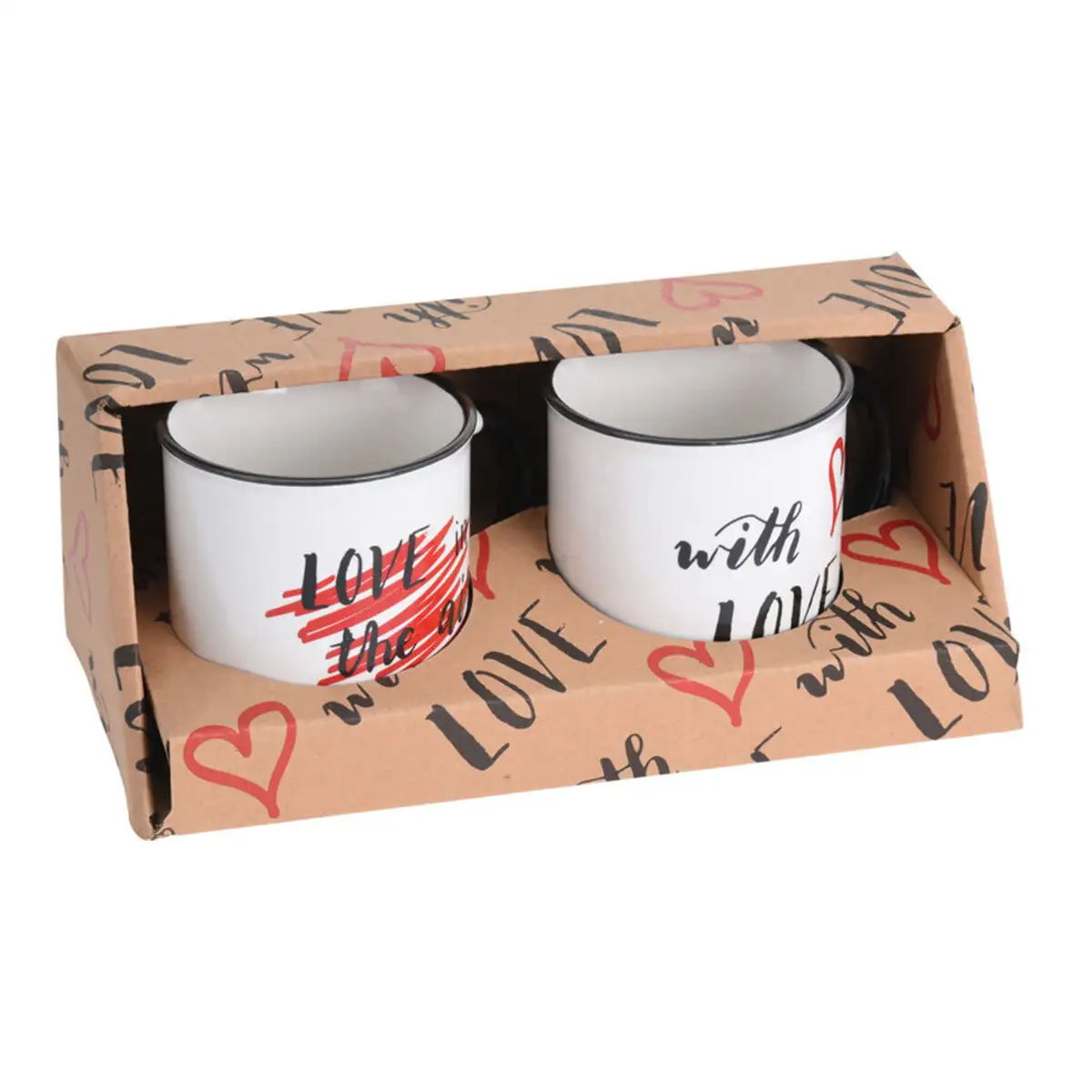 Ensemble de 2 mugs blanc coeurs porcelaine_6900. Bienvenue sur DIAYTAR SENEGAL - Où le Shopping est une Affaire Personnelle. Découvrez notre sélection et choisissez des produits qui reflètent votre unicité et votre individualité.