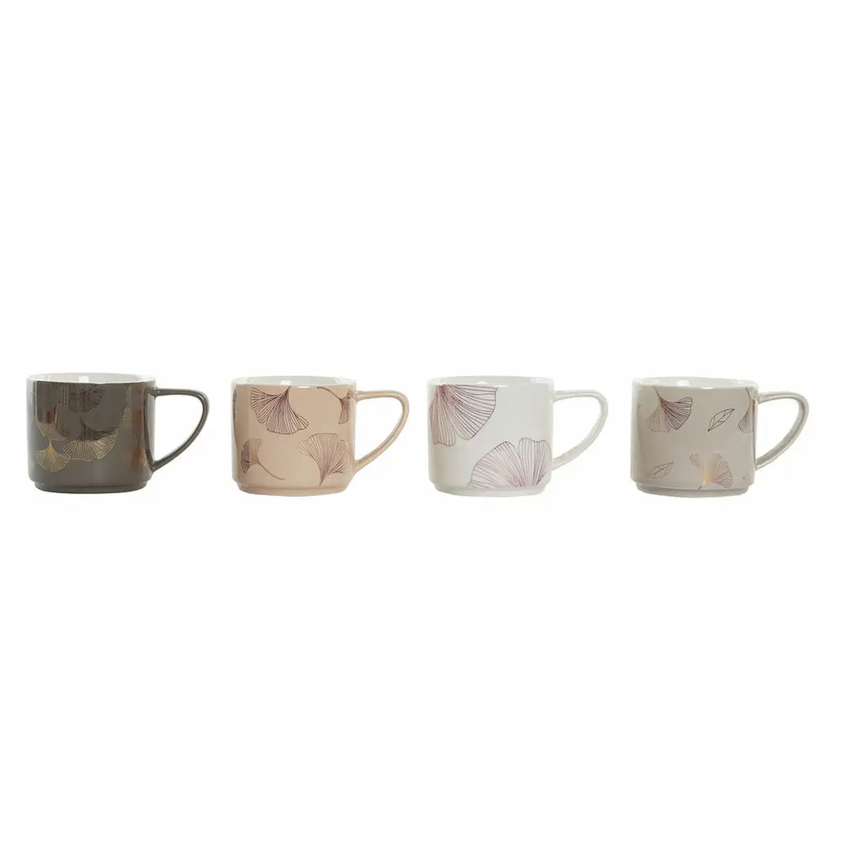 Ensemble de 4 mugs dkd home decor gris beige rose dore metal blanc 330 ml moderne_8926. Bienvenue chez DIAYTAR SENEGAL - Où Chaque Objet a sa Propre Histoire. Découvrez notre sélection soigneusement choisie et choisissez des produits qui racontent le patrimoine sénégalais.