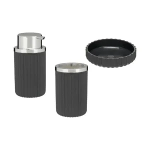 Ensemble de bain 3 pieces anthracite plastique_3536. DIAYTAR SENEGAL - L'Art de Vivre le Shopping en Ligne. Découvrez notre plateforme intuitive et trouvez des produits qui vous inspirent et vous enchantent, à chaque clic.