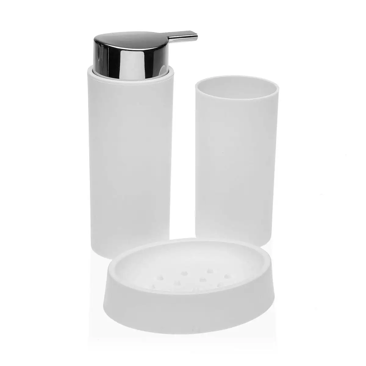 Ensemble de bain versa blanc polypropylene 6 5 x 16 x 6 5 cm _3719. DIAYTAR SENEGAL - L'Art de Vivre le Shopping Éthique. Parcourez notre gamme et choisissez des produits qui reflètent notre engagement envers des pratiques durables.