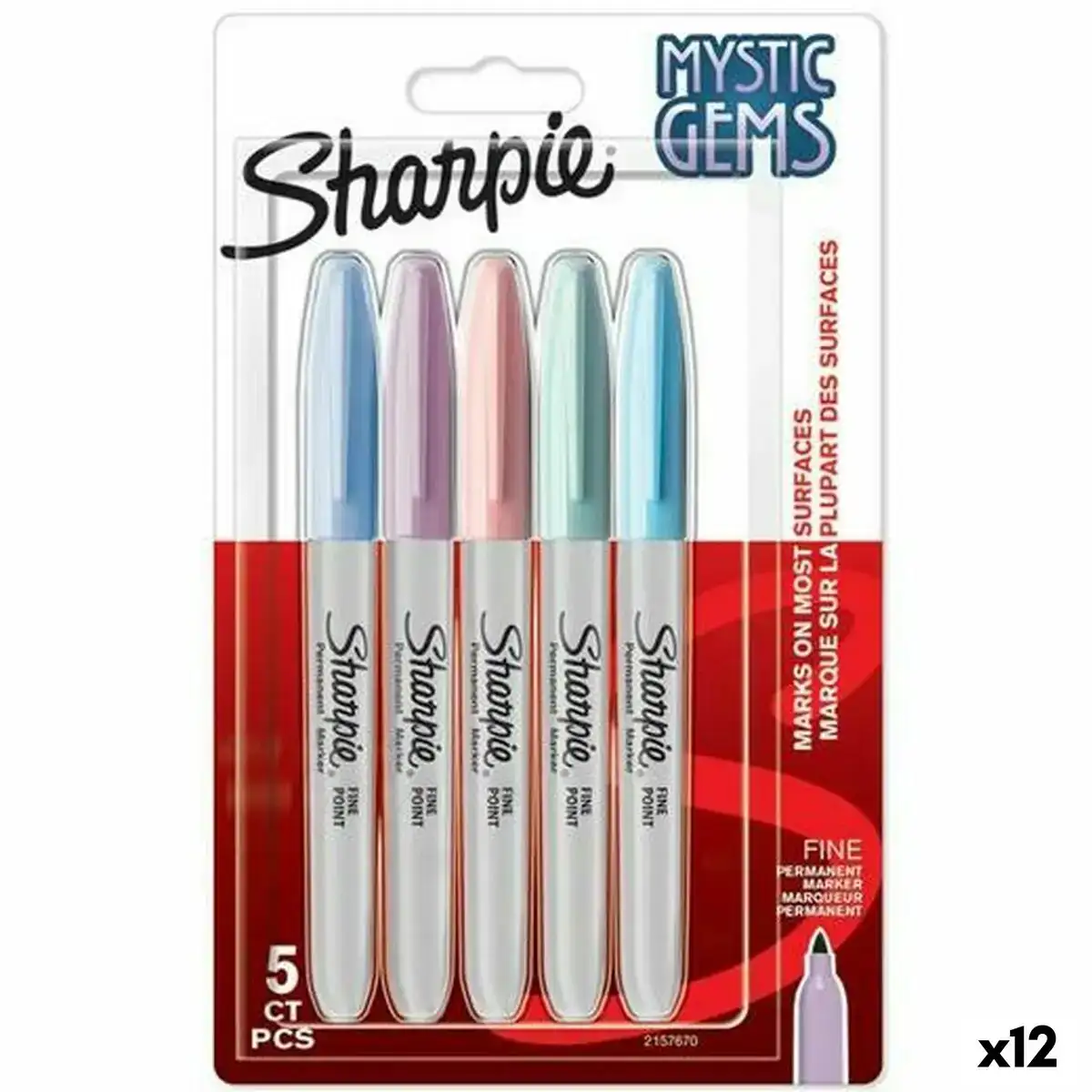 Ensemble de marqueurs sharpie mystic gems multicouleur 5 pieces 12 unites _4477. DIAYTAR SENEGAL - L'Artisanat à Portée de Clic. Découvrez notre boutique en ligne pour trouver des produits uniques qui célèbrent la créativité et l'artisanat sénégalais.
